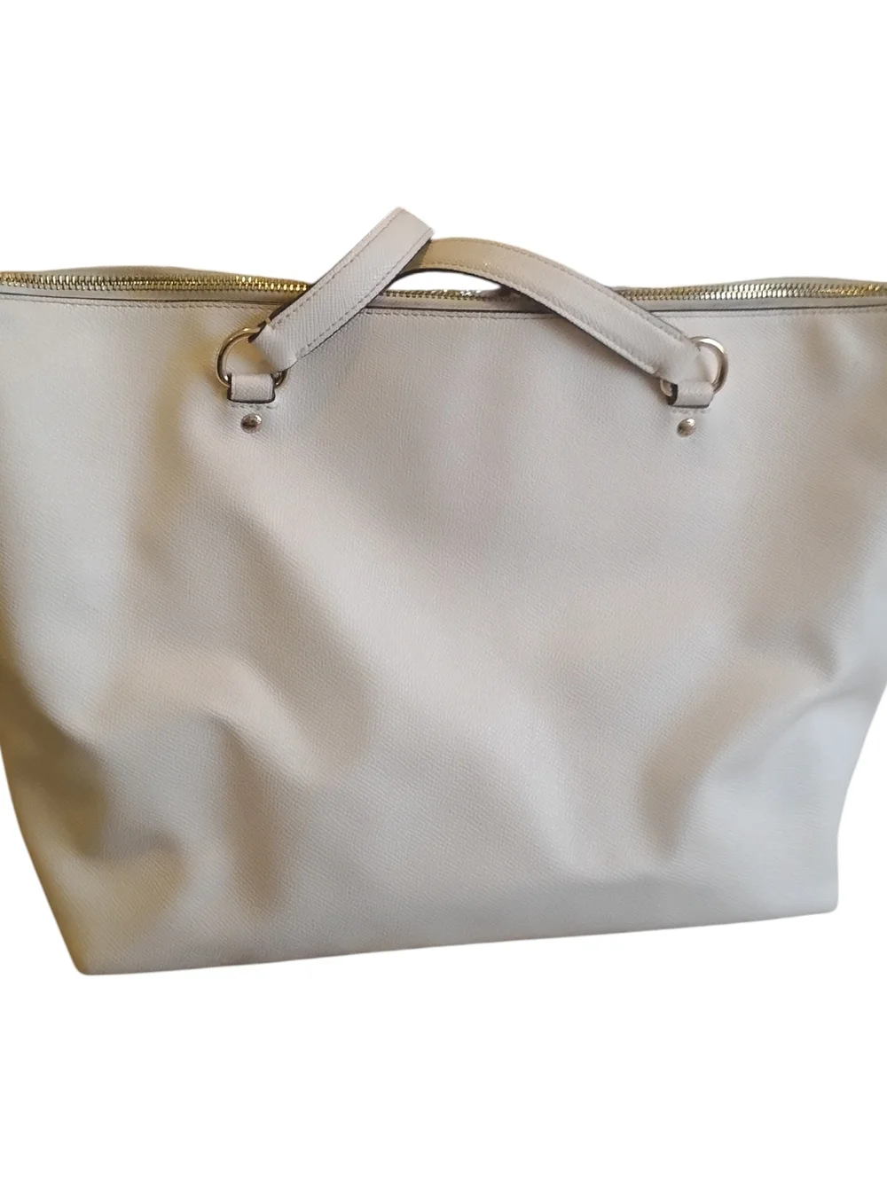 Coach Pebble Leather Tote Bag in Light Taupe